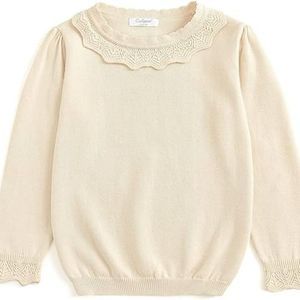 Little Girls Cardigan Sweater Buttons Long Sleeve Toddler Knitted Jacket 2-8Y